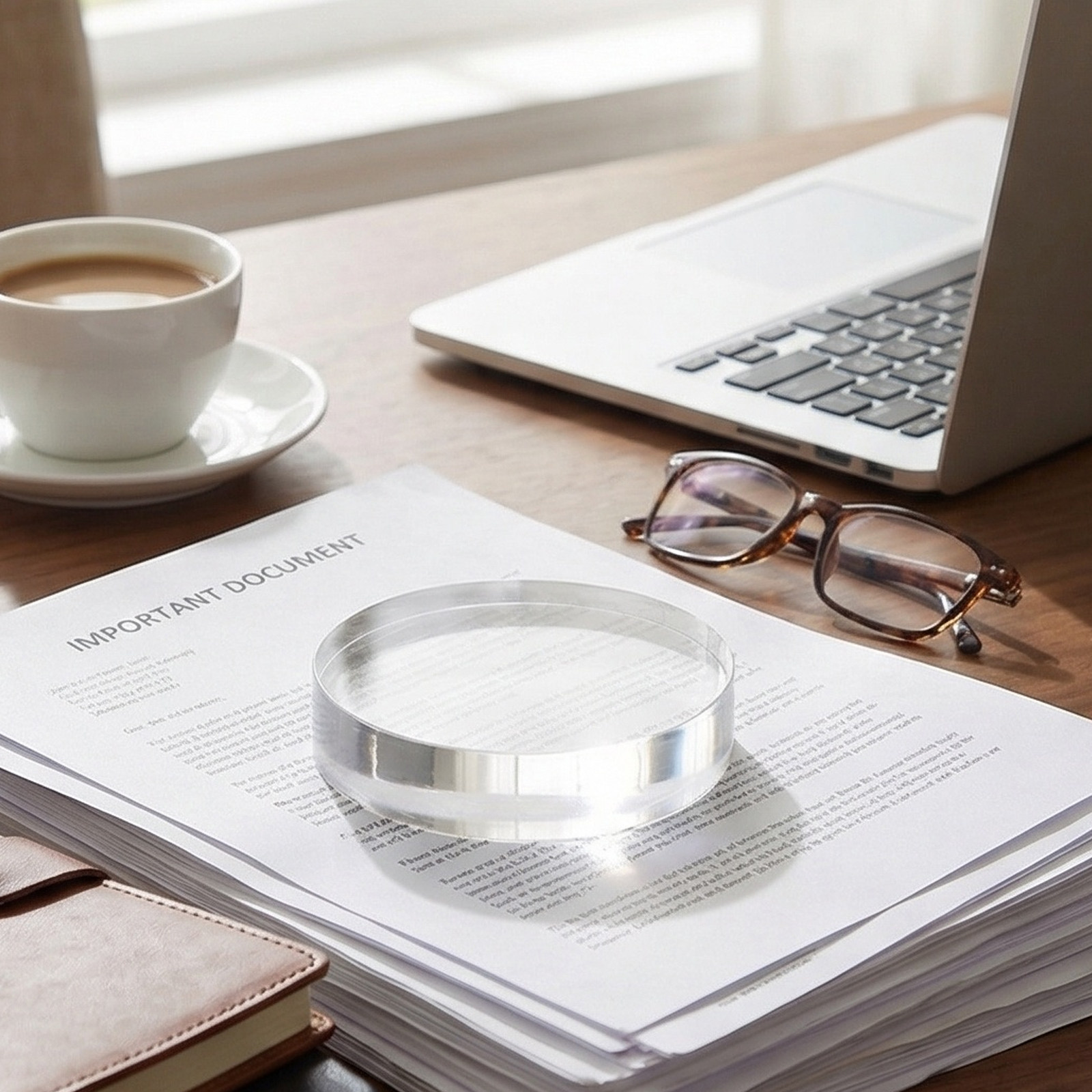 Presse-papier rond en verre de - Paper Weight Crystal avis et prix
